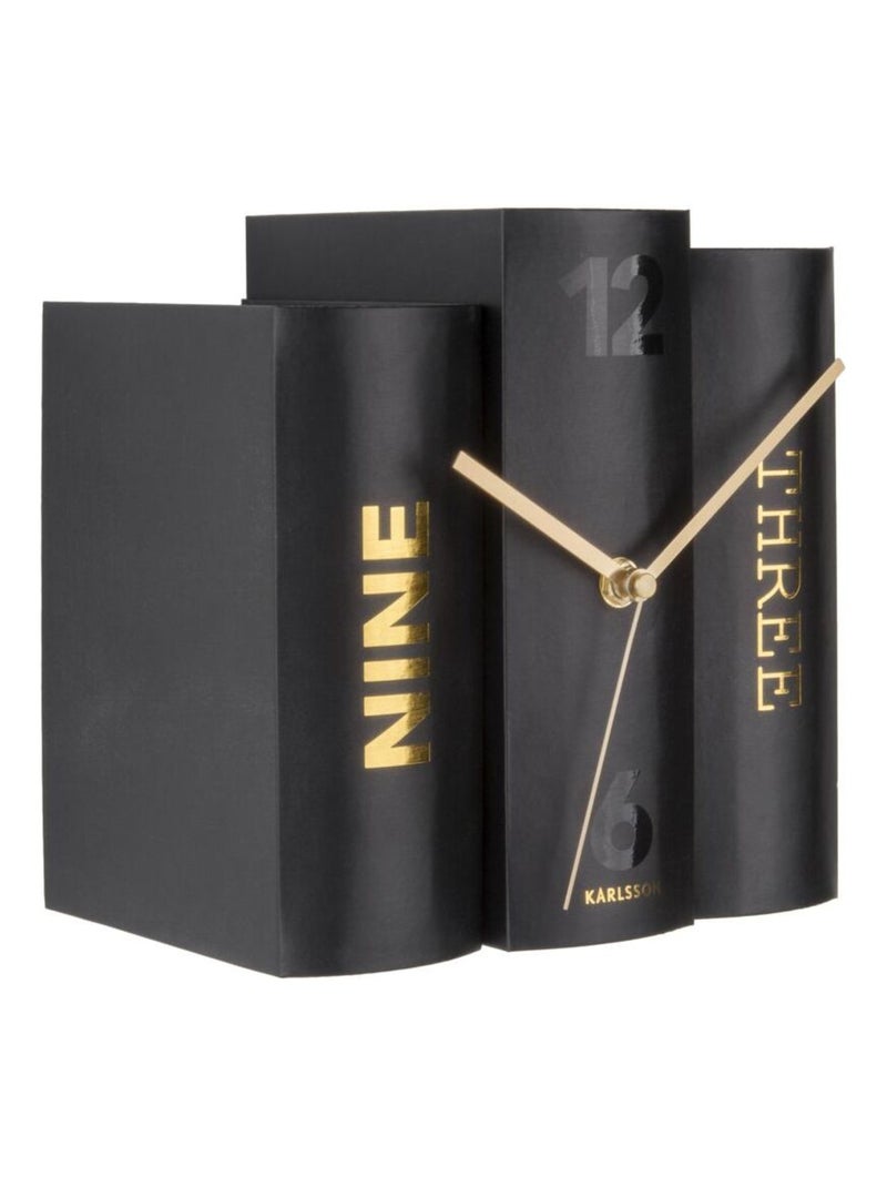 Horloge à poser design original effet livres BOOKS Noir - Kiabi