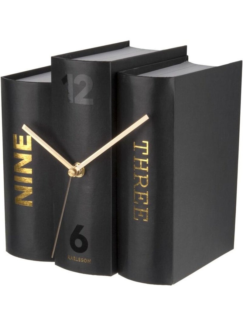 Horloge à poser design original effet livres BOOKS Noir - Kiabi