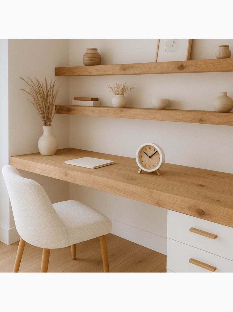 Horloge à poser en bois 14cm Beige - Kiabi