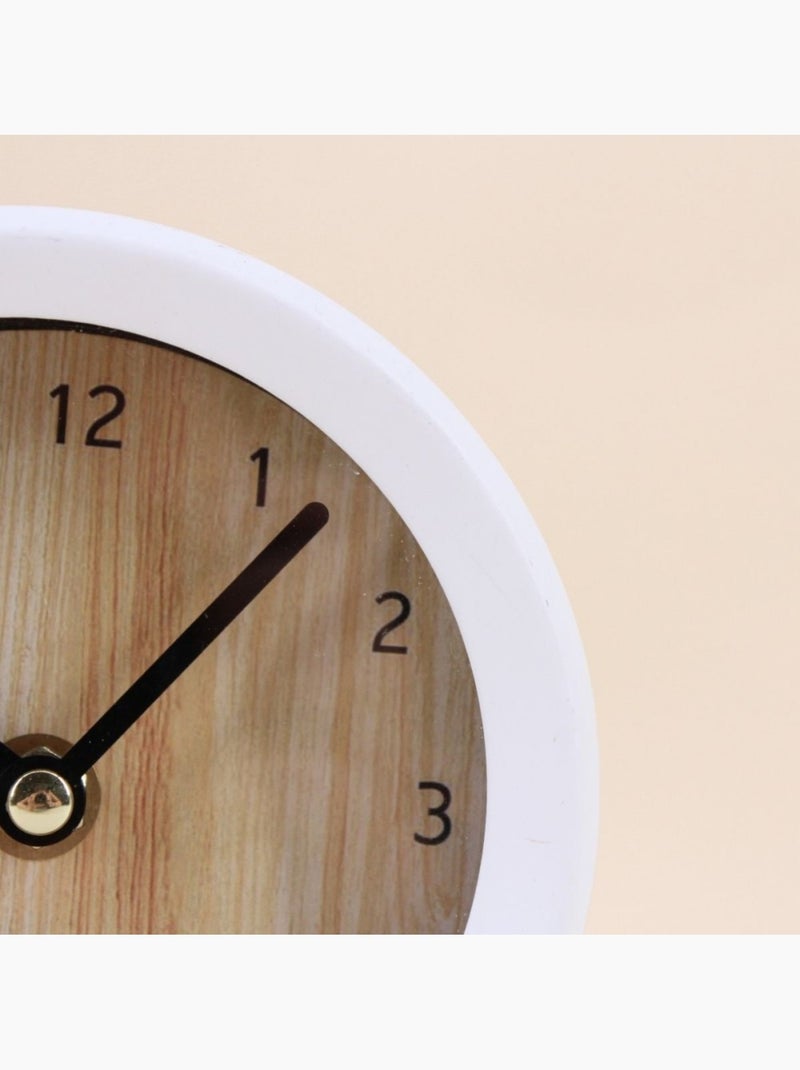 Horloge à poser en bois 14cm Beige - Kiabi