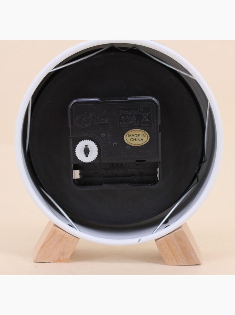 Horloge à poser en bois 14cm Beige - Kiabi