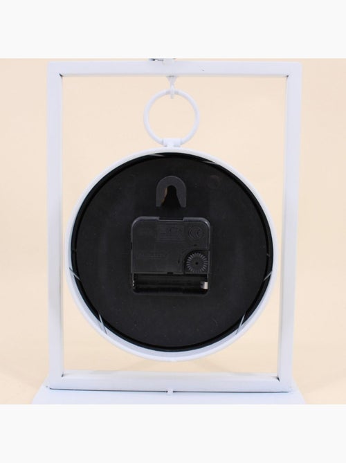 Horloge à poser en métal blanc 27cm - Kiabi