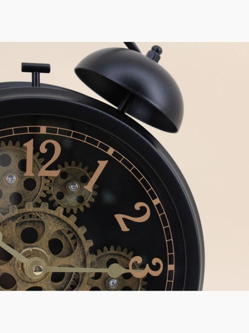 Horloge à poser forme réveil noir 30cm - Kiabi