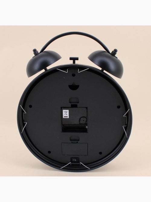 Horloge à poser forme réveil noir 30cm - Kiabi