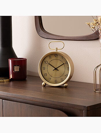 Horloge à poser métal doré forme gousset IRINA