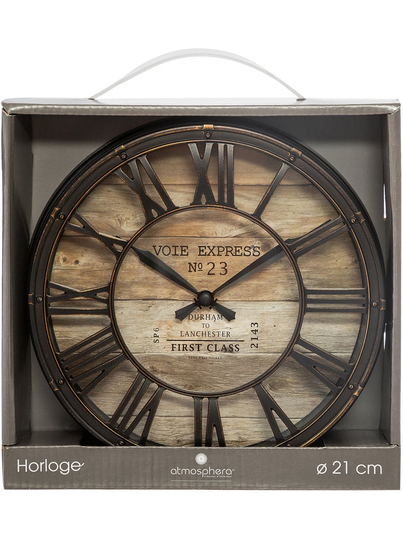 Horloge à poser VINTAGE Marron - Kiabi