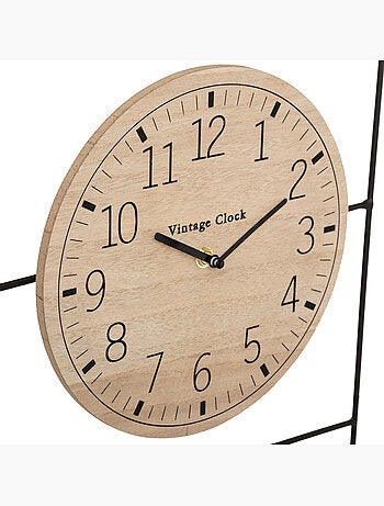 Horloge avec calendrier perpétuel et plante artificielle CAMILLE