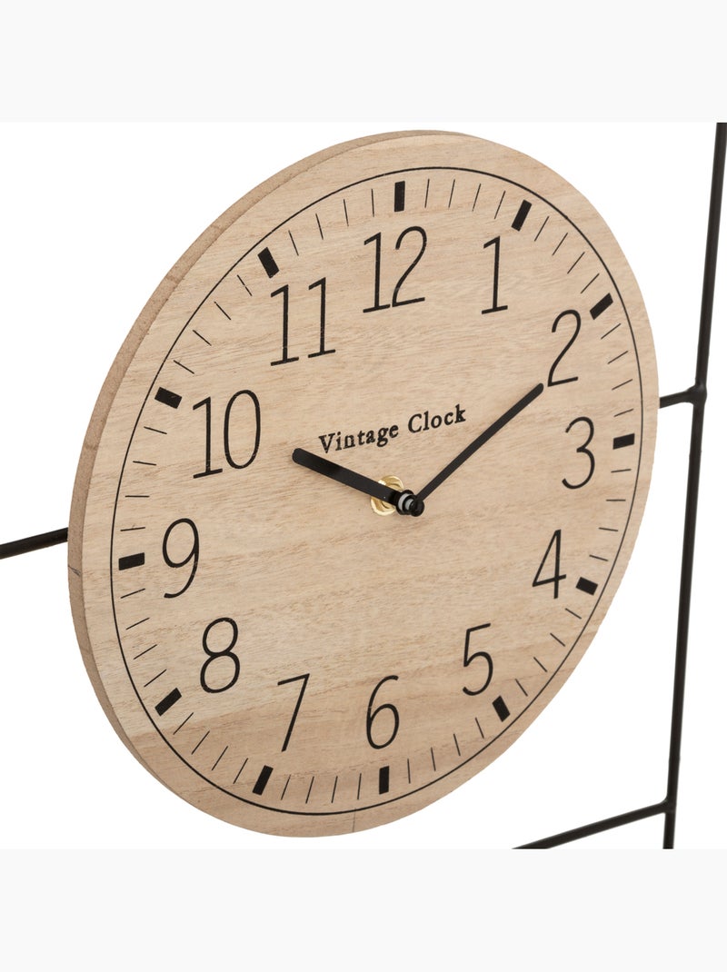 Horloge avec calendrier perpétuel et plante artificielle CAMILLE Noir - Kiabi