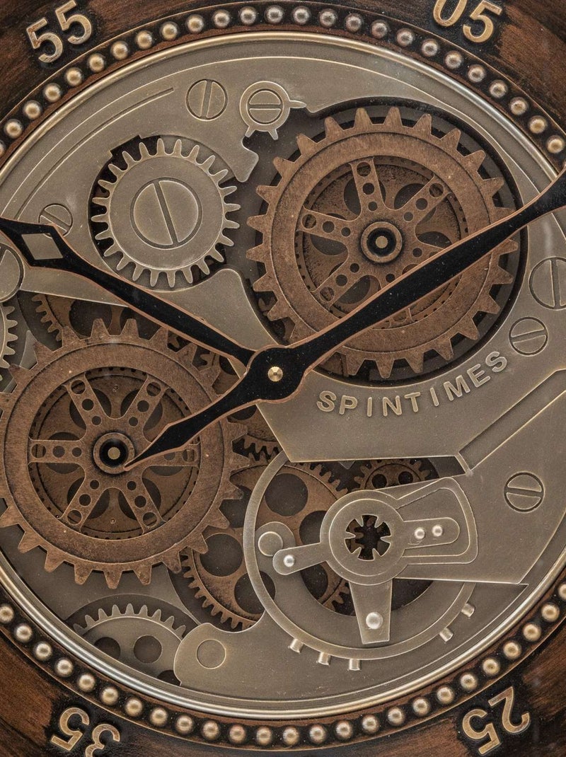 Horloge avec mécanisme en métal YONI Marron - Kiabi