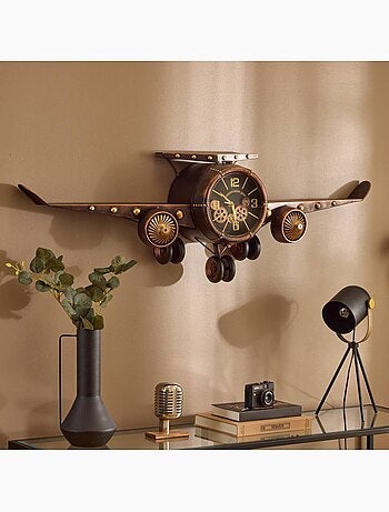 Horloge avion en acier HANS