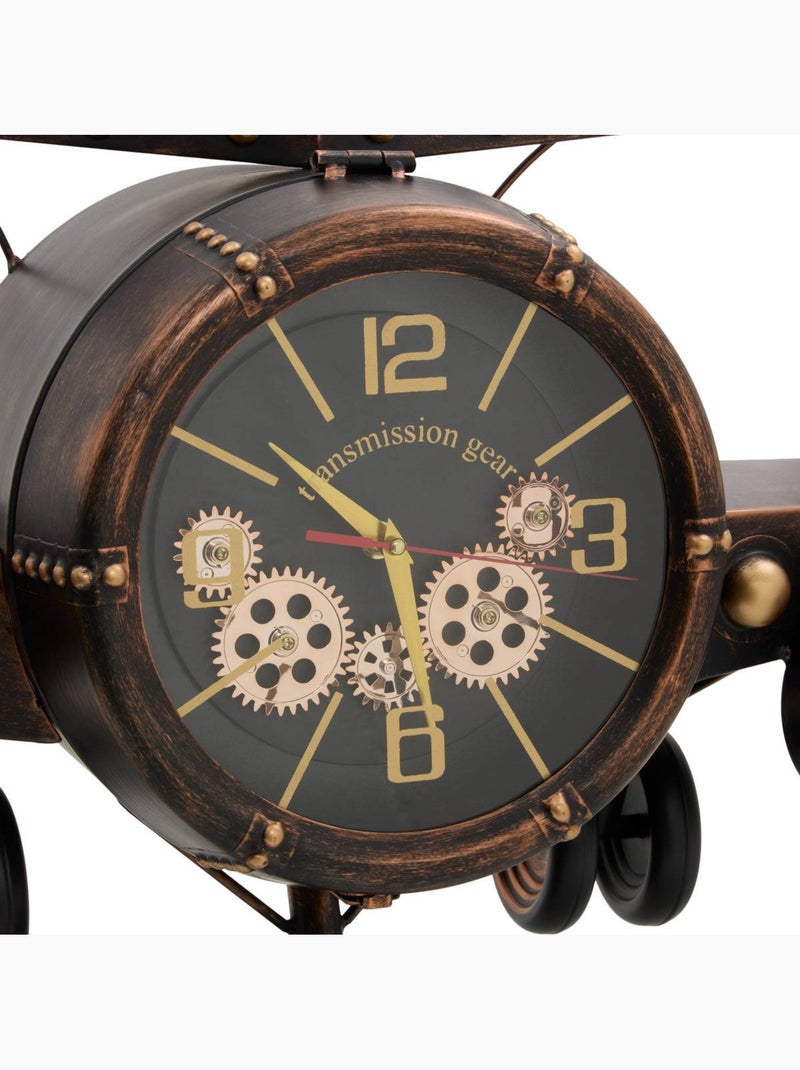 Horloge avion en acier HANS Gris foncé - Kiabi
