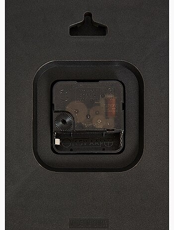 Horloge carré contour bois - Afibel