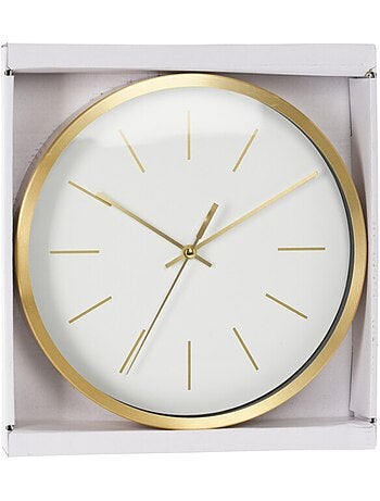 Horloge déco ronde en aluminium brossé - Afibel