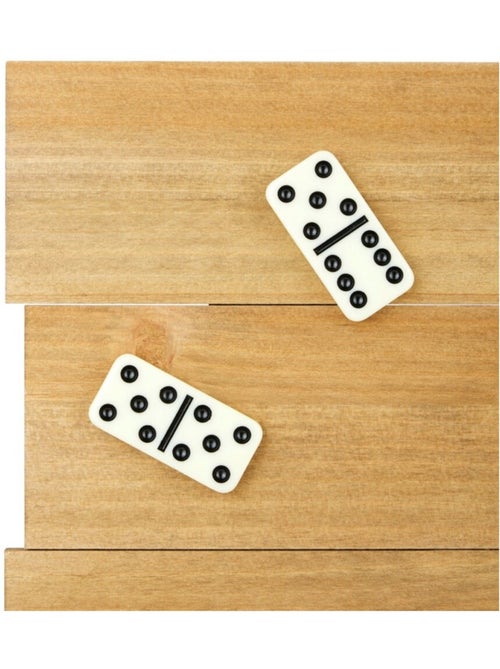 Horloge DOMINO noire et beige diam 30 cm - Kiabi