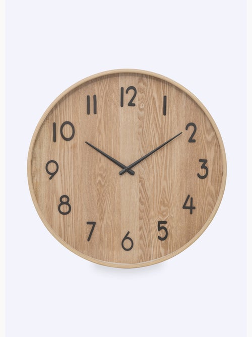 Horloge effet bois avec aiguilles acier - AFIBEL - Kiabi