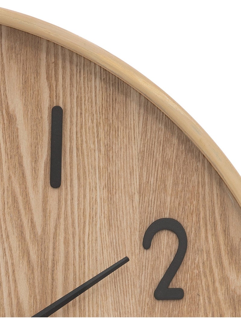 Horloge effet bois avec aiguilles acier - AFIBEL Bois naturel - Kiabi