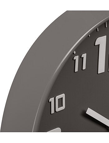 Horloge murale silencieuse cadre en métal brossé ELIAN