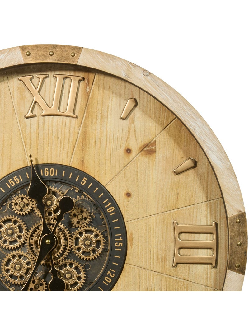 Horloge en bois avec mécanisme MICKA Beige - Kiabi