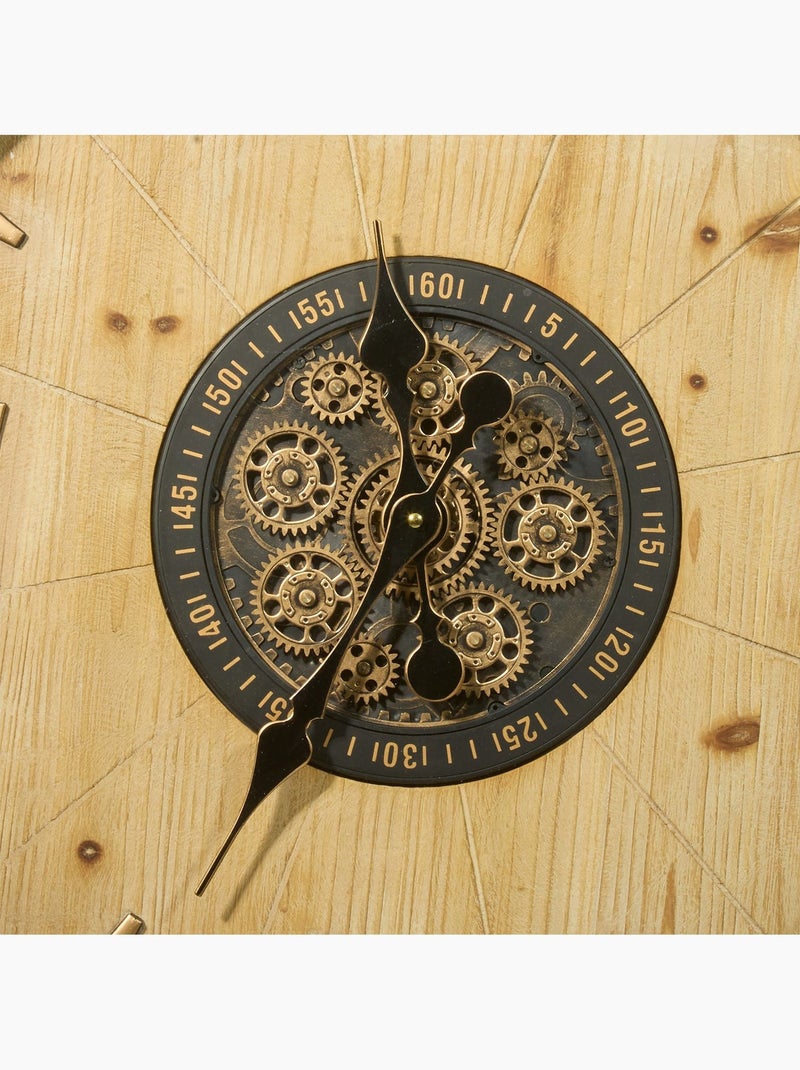 Horloge en bois avec mécanisme MICKA Beige - Kiabi