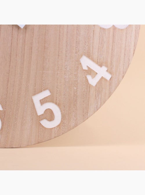 Horloge en bois blanchi 60cm - Kiabi Horloge en bois blanchi 60cm - Kiabi