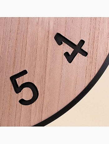 Horloge en bois et métal 60cm