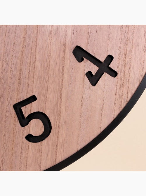 Horloge en bois et métal 60cm - Kiabi