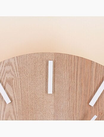 Horloge en bois et métal blanc 60cm