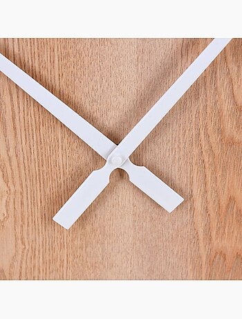 Horloge en bois et métal blanc 60cm