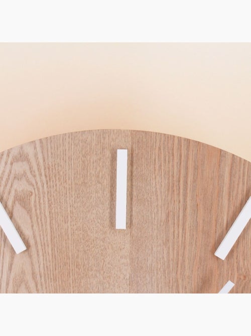 Horloge en bois et métal blanc 60cm - Kiabi