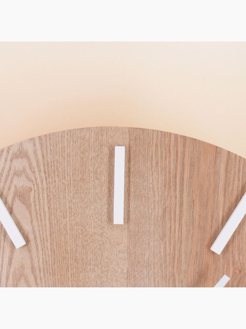 Horloge en bois et métal blanc 60cm Beige - Kiabi