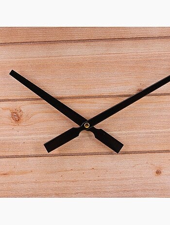 Horloge en bois et métal noir 60cm