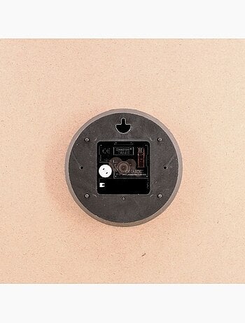 Horloge en bois et métal noir 60cm