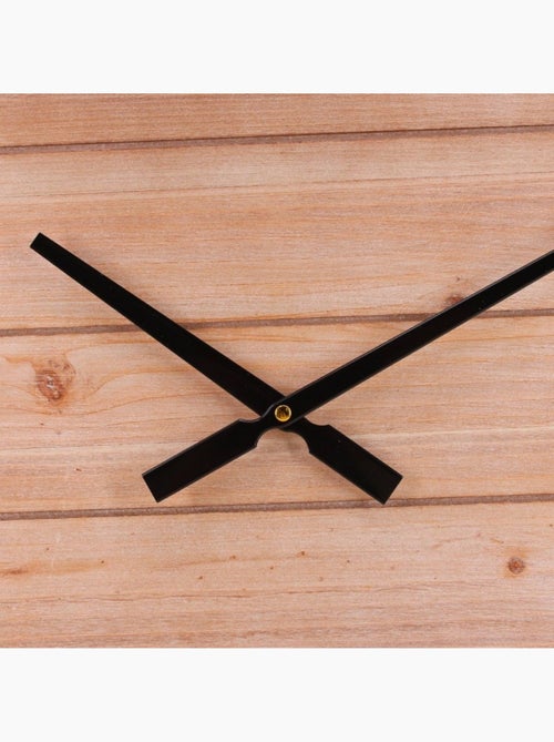 Horloge en bois et métal noir 60cm - Kiabi
