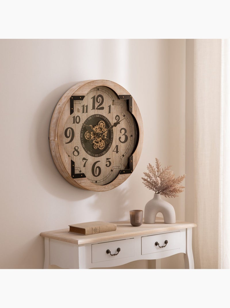 Horloge en bois MCKENZIE Beige - Kiabi