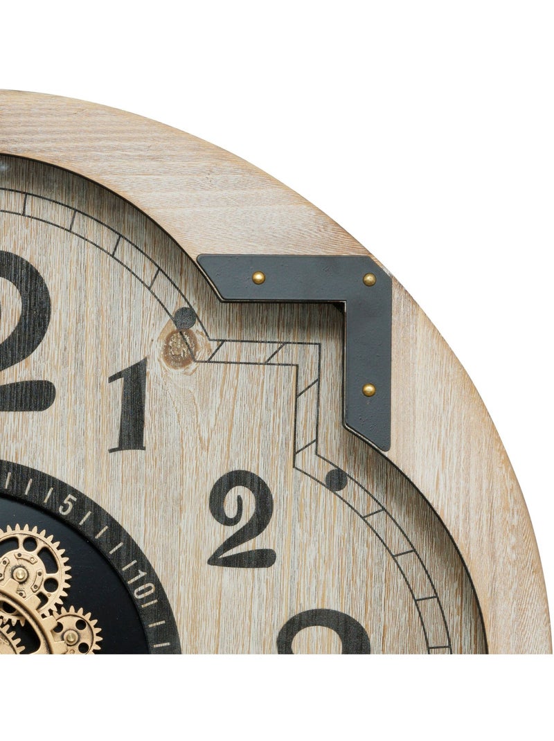 Horloge en bois MCKENZIE Beige - Kiabi