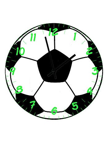 Horloge en verre ballon de football