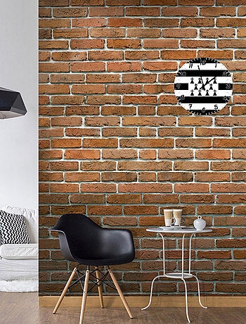 Horloge en verre drapeau breton