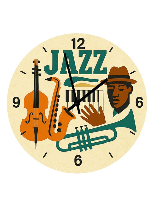Horloge en verre jazz - Kiabi