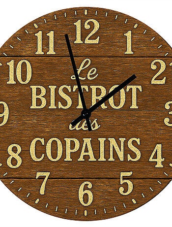 Horloge en verre le bistrot des copains
