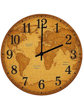 Horloge en verre mappemonde ancienne
