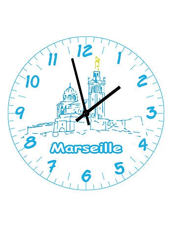 Horloge en verre Marseille 29 cm