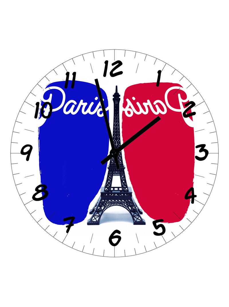 Horloge en verre Paris Multicolore - Kiabi