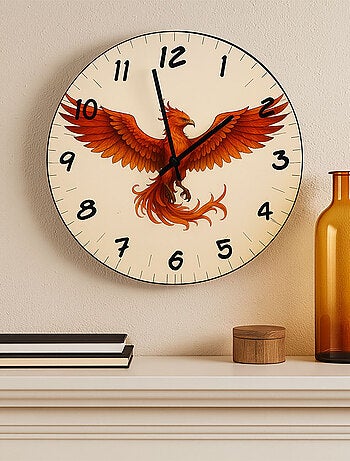 Horloge en verre phénix