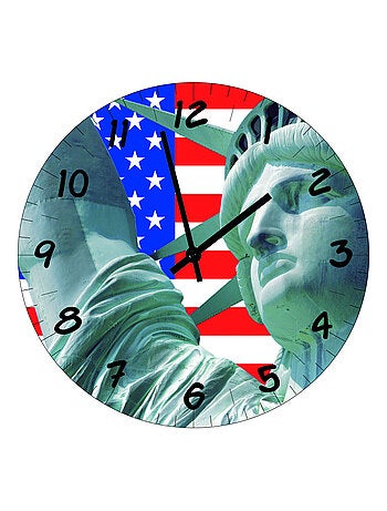 Horloge en verre statue de la liberté