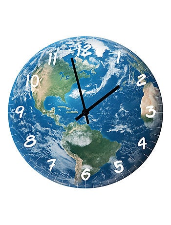Horloge en verre terre 29 cm