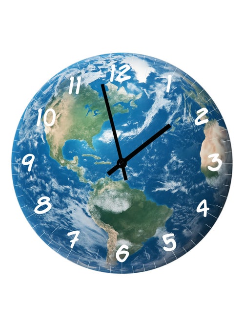 Horloge en verre terre 29 cm - Kiabi