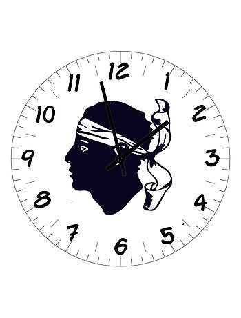 Horloge en verre Tête de Maure