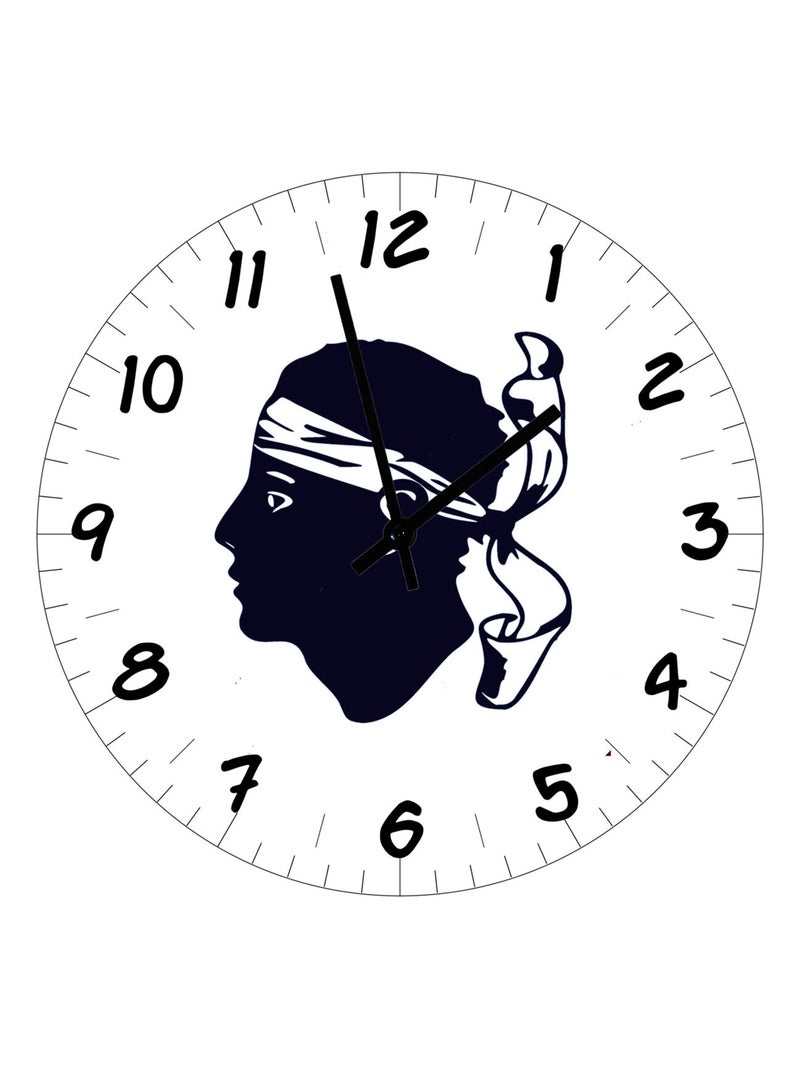 Horloge en verre Tête de Maure Blanc - Kiabi
