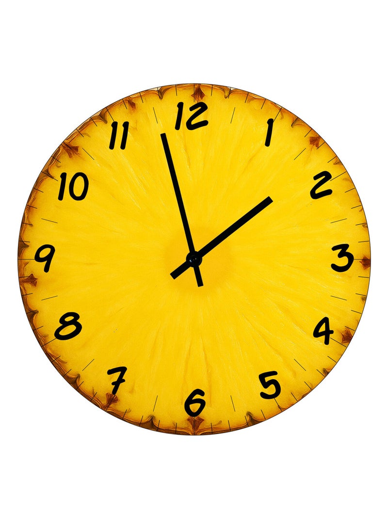 Horloge en verre tranche d'ananas 29 cm Jaune - Kiabi