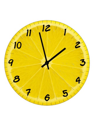 Horloge en verre tranche de citron 29 cm